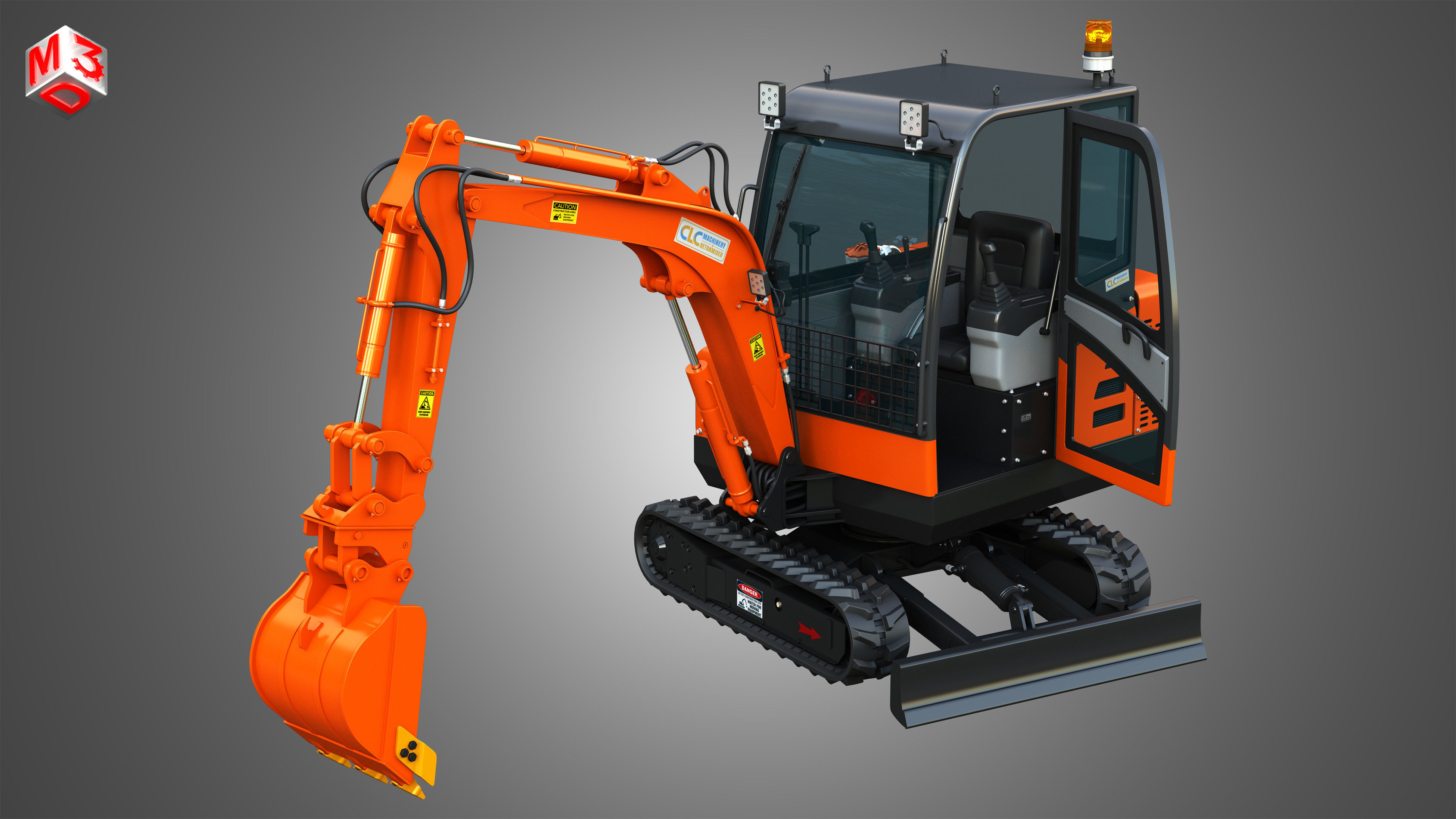CLC T2500 AA Mini Pelle Hydraulic Excavator 3D model_22