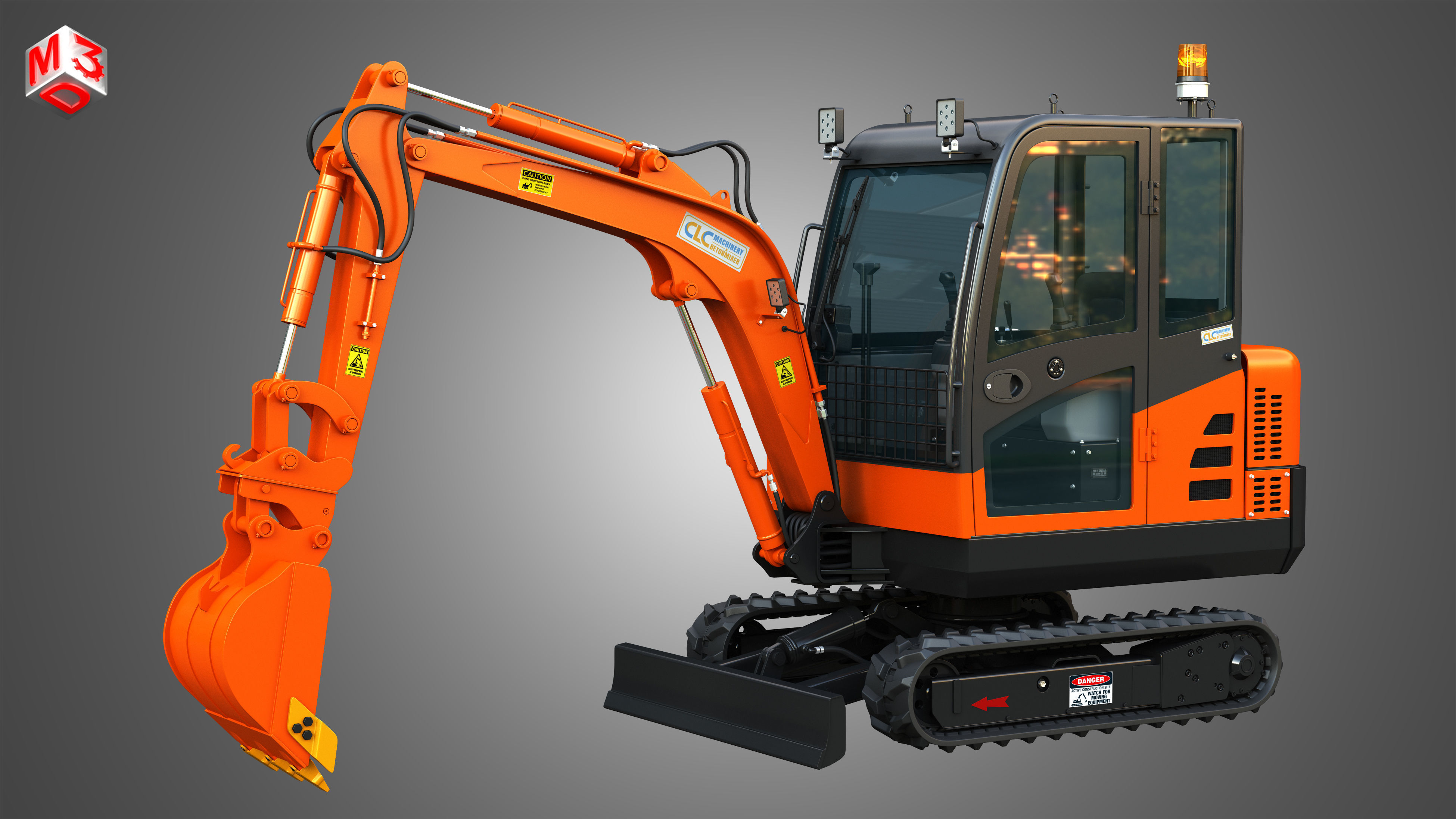 CLC T2500 AA Mini Pelle Hydraulic Excavator 3D model_14