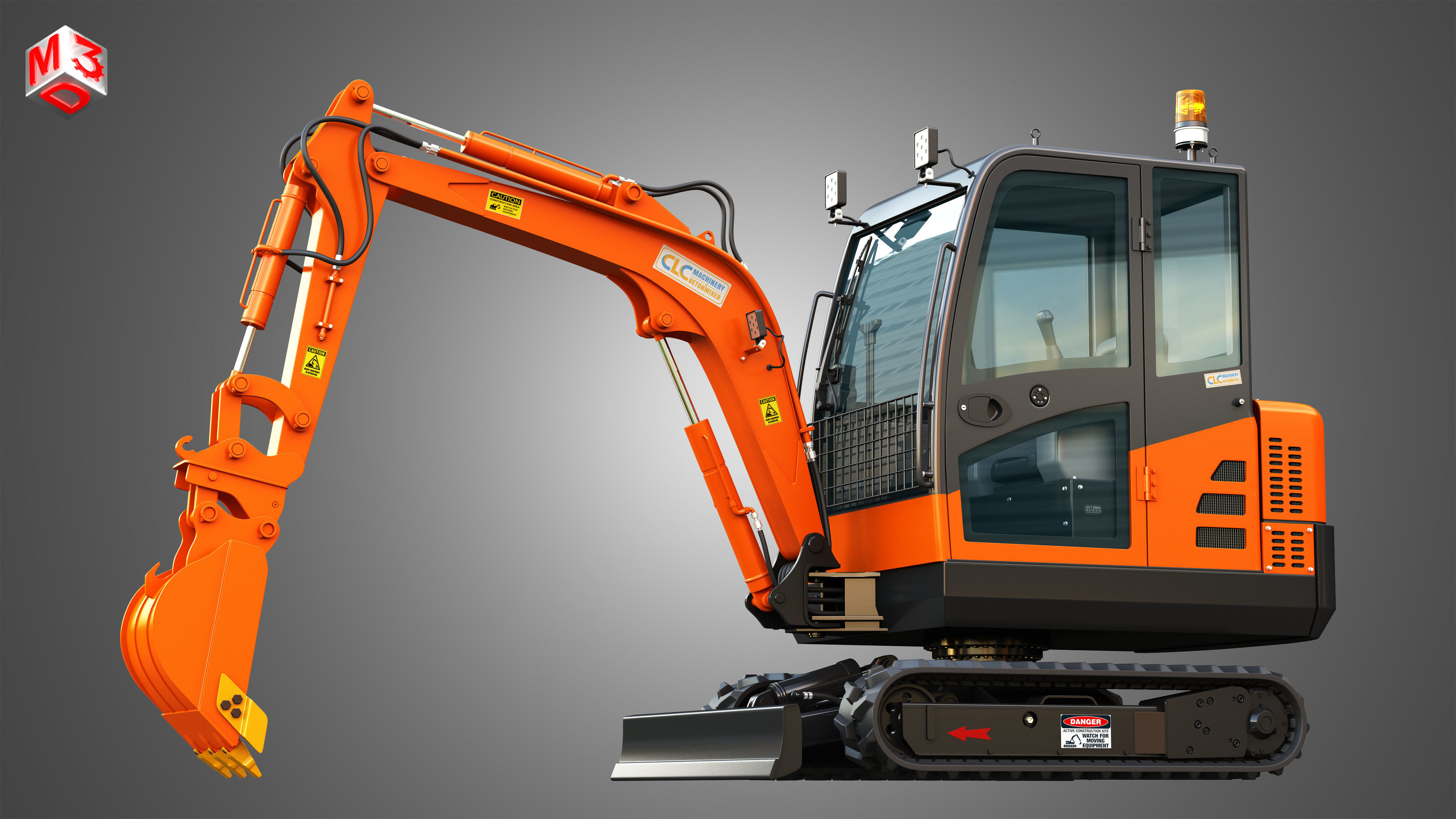 CLC T2500 AA Mini Pelle Hydraulic Excavator 3D model_6