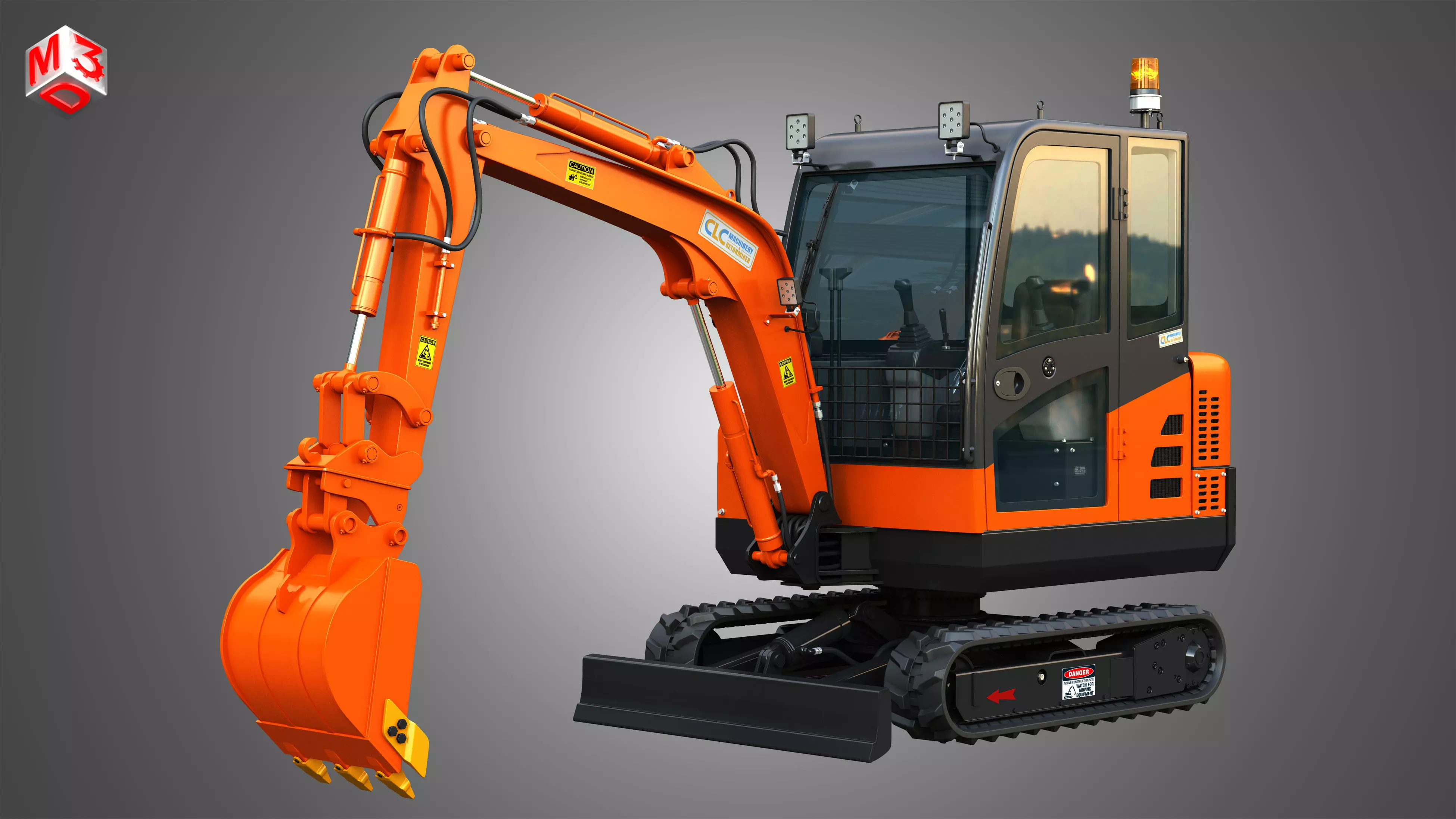 CLC T2500 AA Mini Pelle Hydraulic Excavator 3D model_0