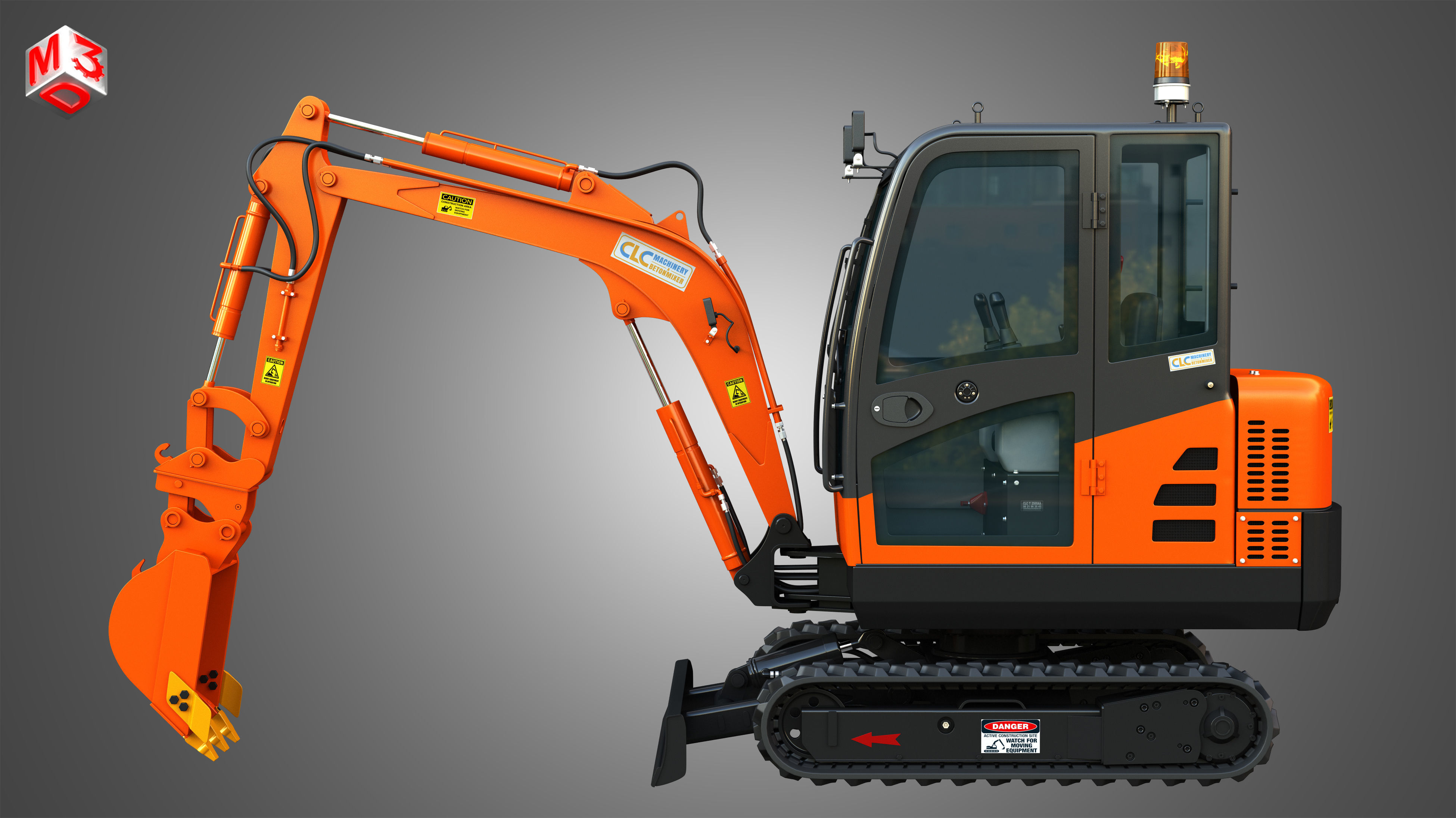 CLC T2500 AA Mini Pelle Hydraulic Excavator 3D model_4