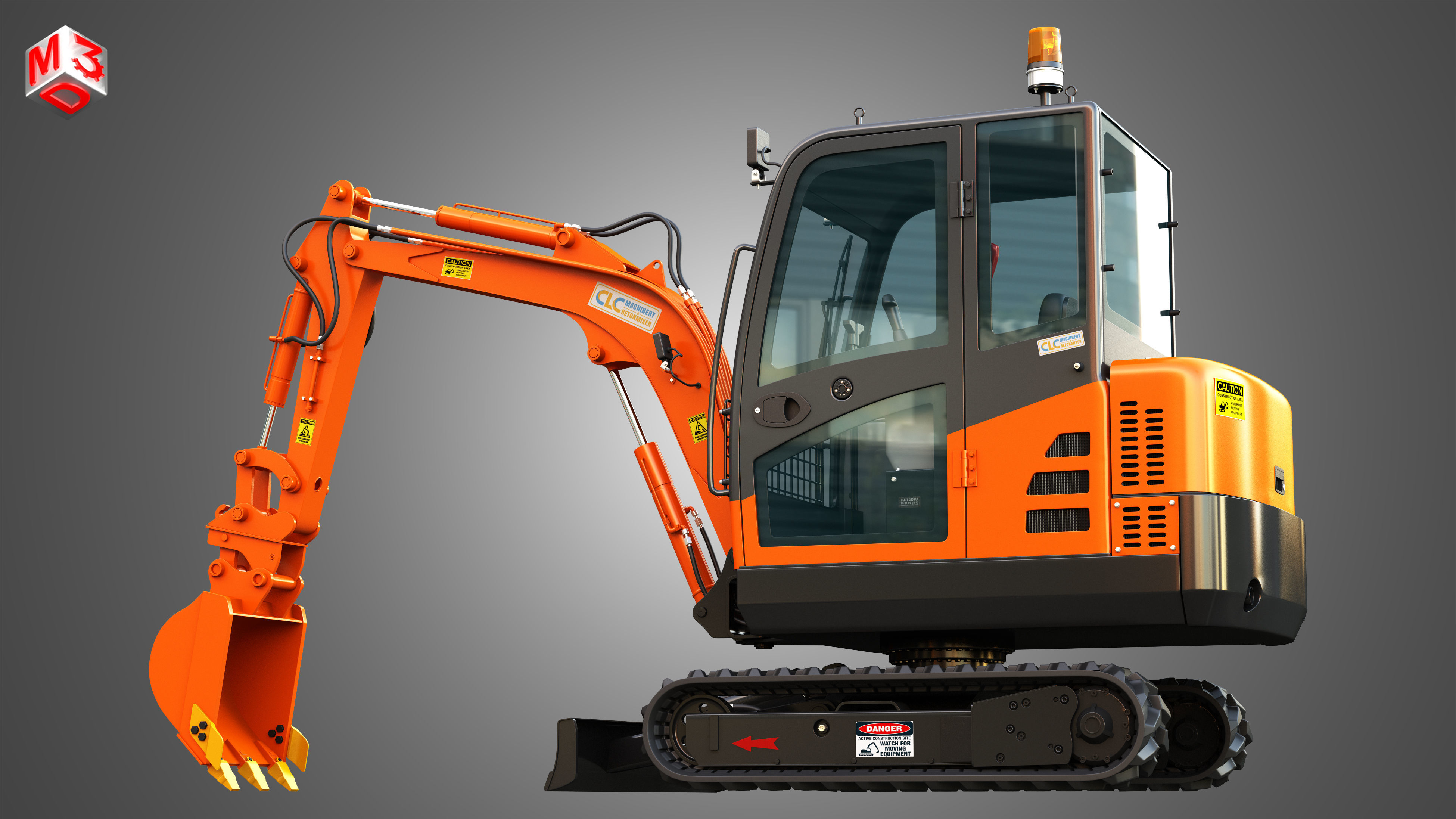CLC T2500 AA Mini Pelle Hydraulic Excavator 3D model_9