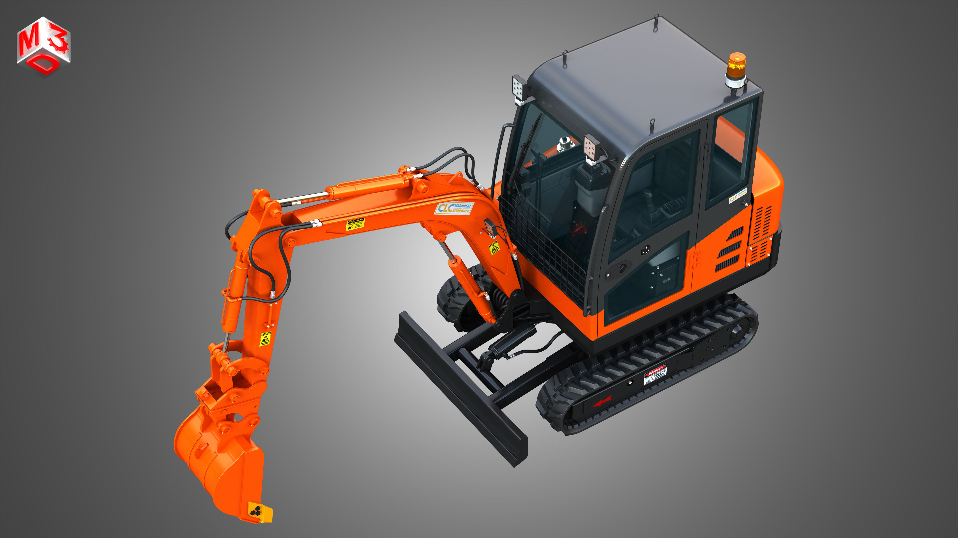 CLC T2500 AA Mini Pelle Hydraulic Excavator 3D model_18