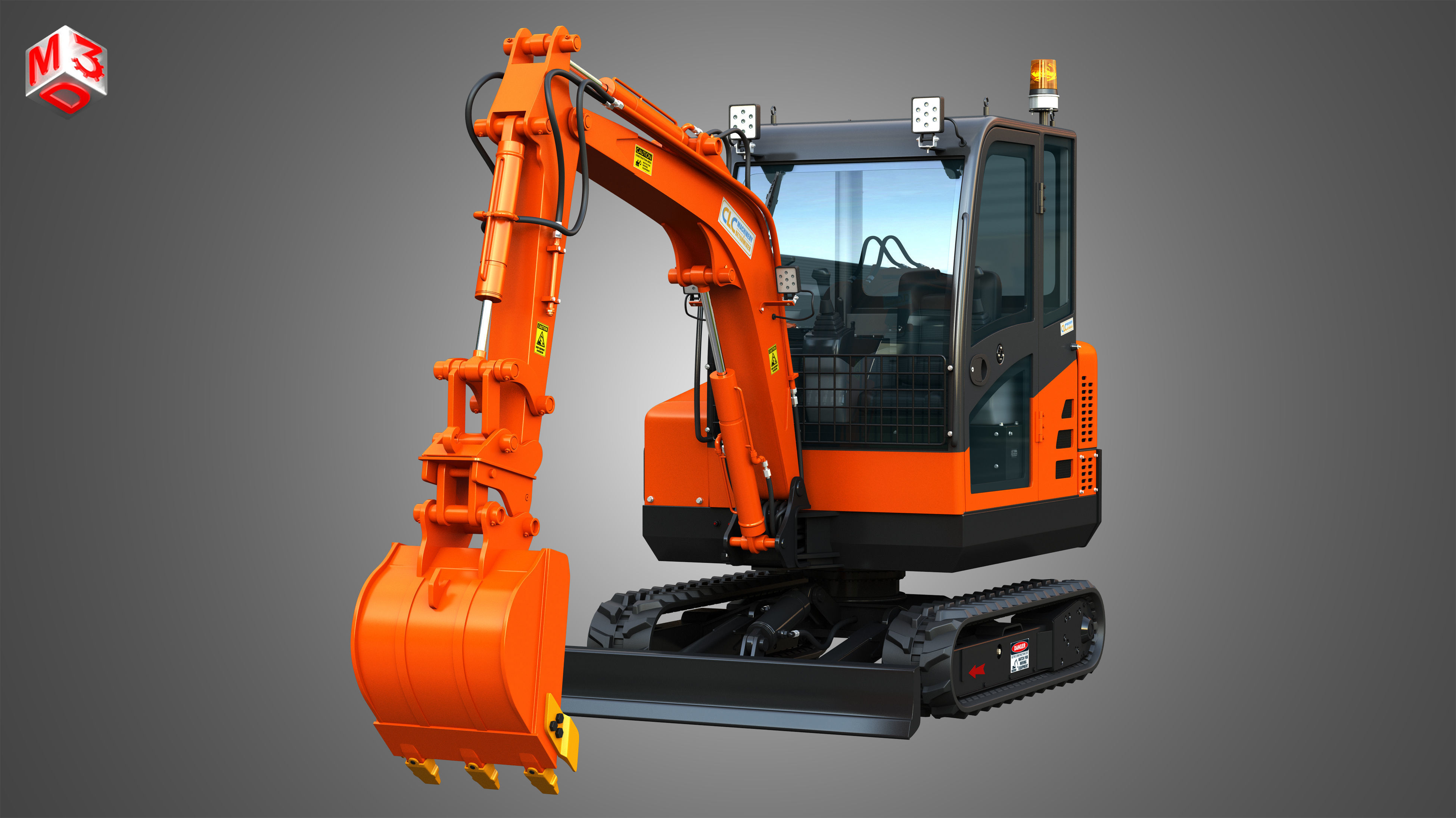 CLC T2500 AA Mini Pelle Hydraulic Excavator 3D model_10