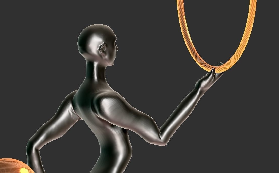 LAMP STATUE MODERN SCULPTURE 3D print model_9