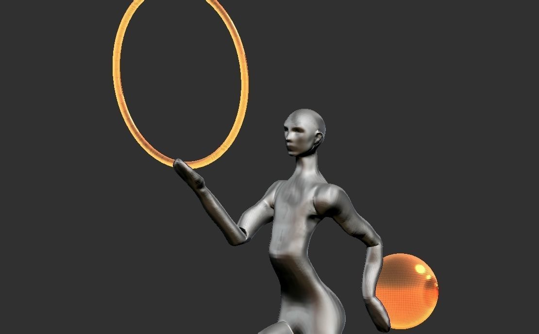 LAMP STATUE MODERN SCULPTURE 3D print model_11