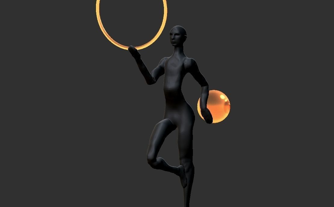 LAMP STATUE MODERN SCULPTURE 3D print model_6