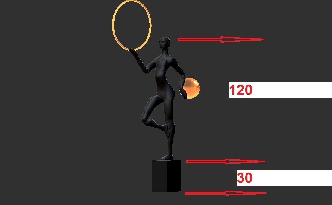 LAMP STATUE MODERN SCULPTURE 3D print model_12