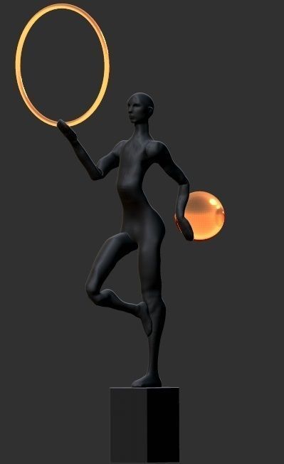 LAMP STATUE MODERN SCULPTURE 3D print model_4