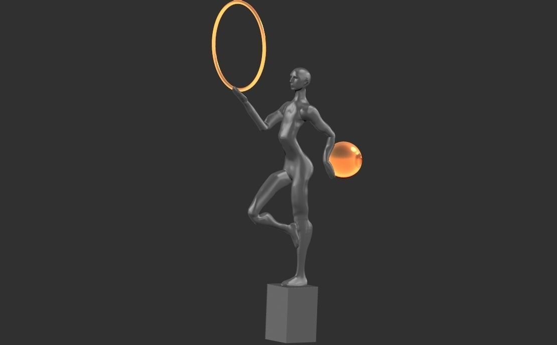 LAMP STATUE MODERN SCULPTURE 3D print model_14