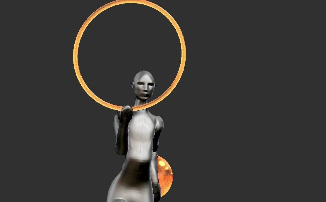 LAMP STATUE MODERN SCULPTURE 3D print model_7