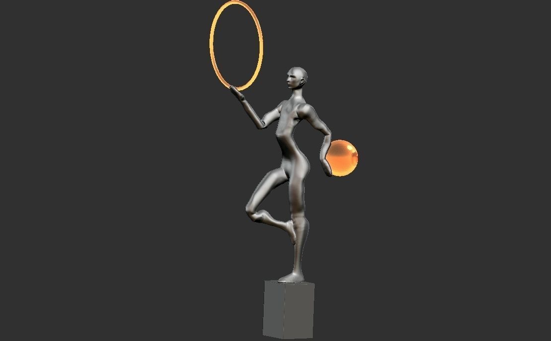 LAMP STATUE MODERN SCULPTURE 3D print model_1