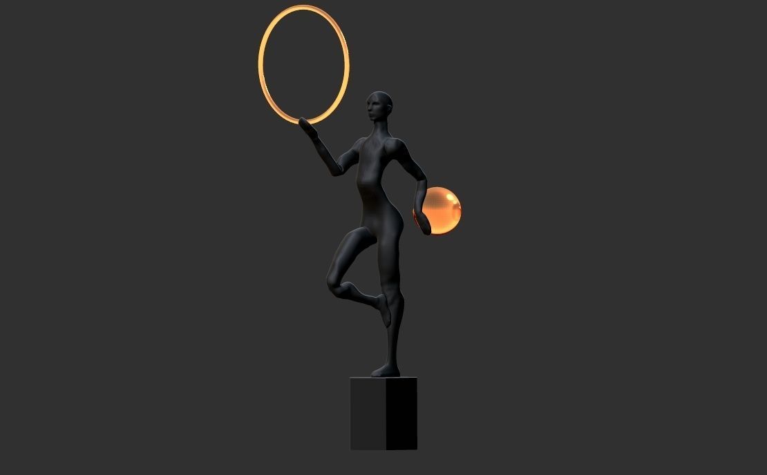 LAMP STATUE MODERN SCULPTURE 3D print model_5