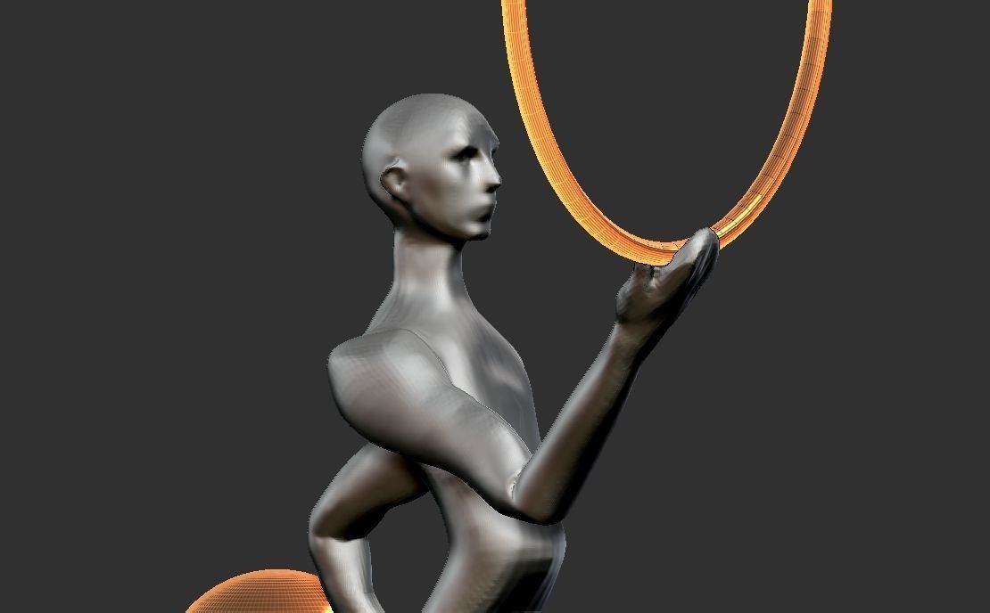 LAMP STATUE MODERN SCULPTURE 3D print model_2