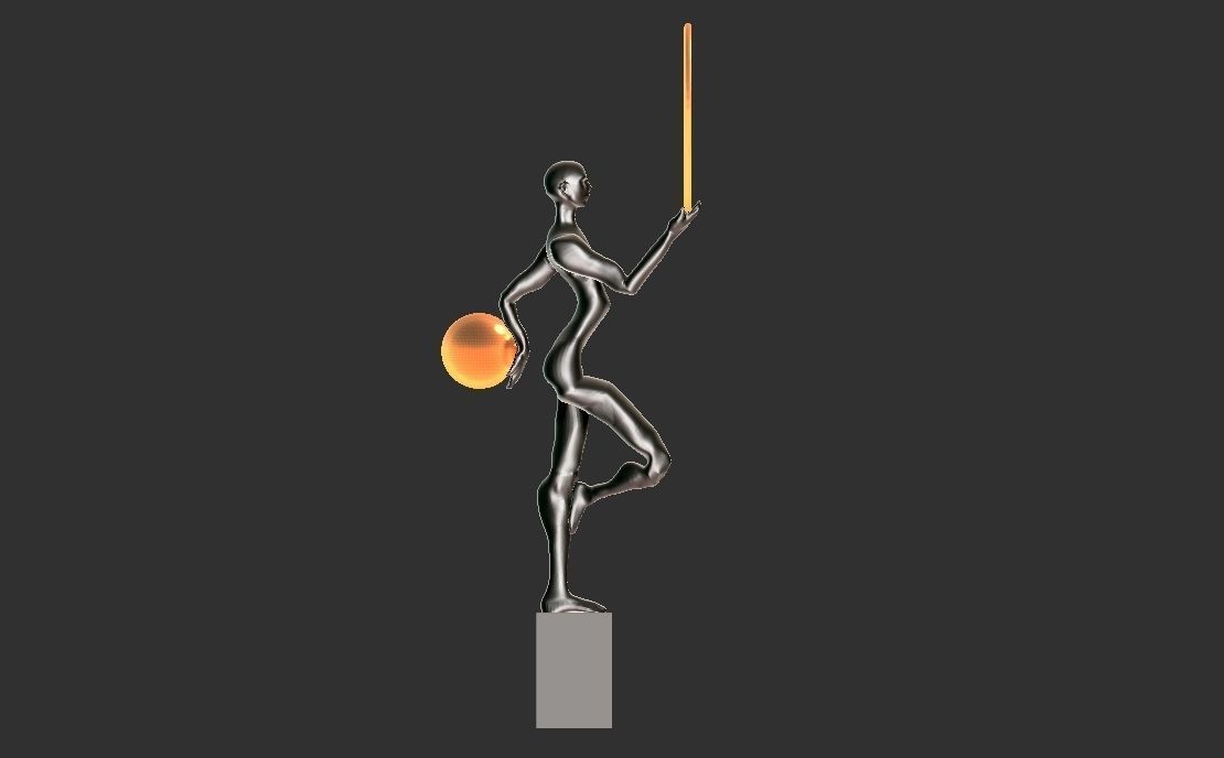 LAMP STATUE MODERN SCULPTURE 3D print model_10