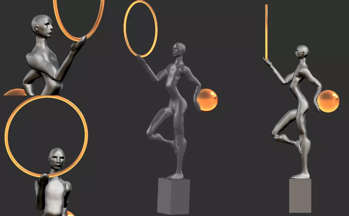 LAMP STATUE MODERN SCULPTURE 3D print model_0