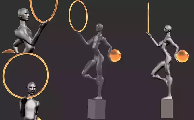  LAMP STATUE MODERN SCULPTURE 3D print model