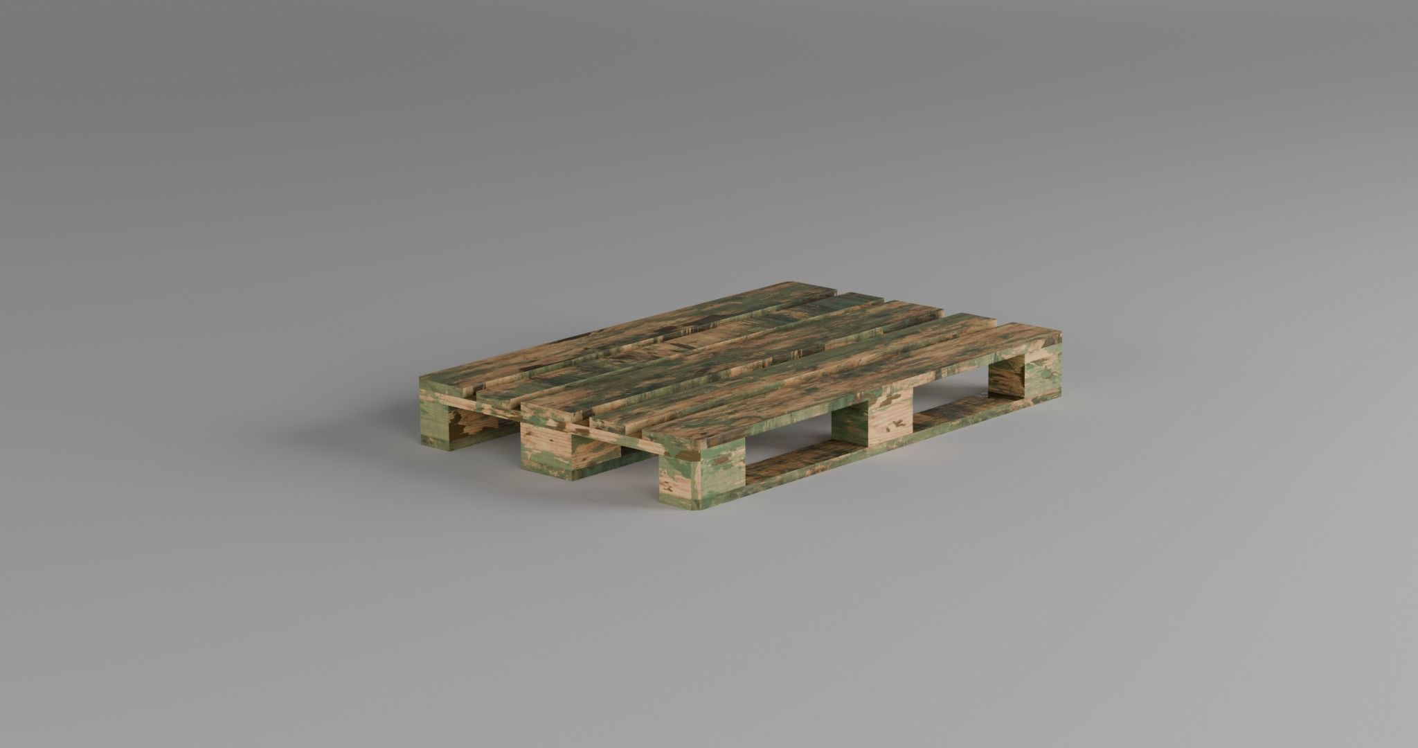 Wooden Euro and Fin Pallet Asset different conditions Low-poly 3D model_6