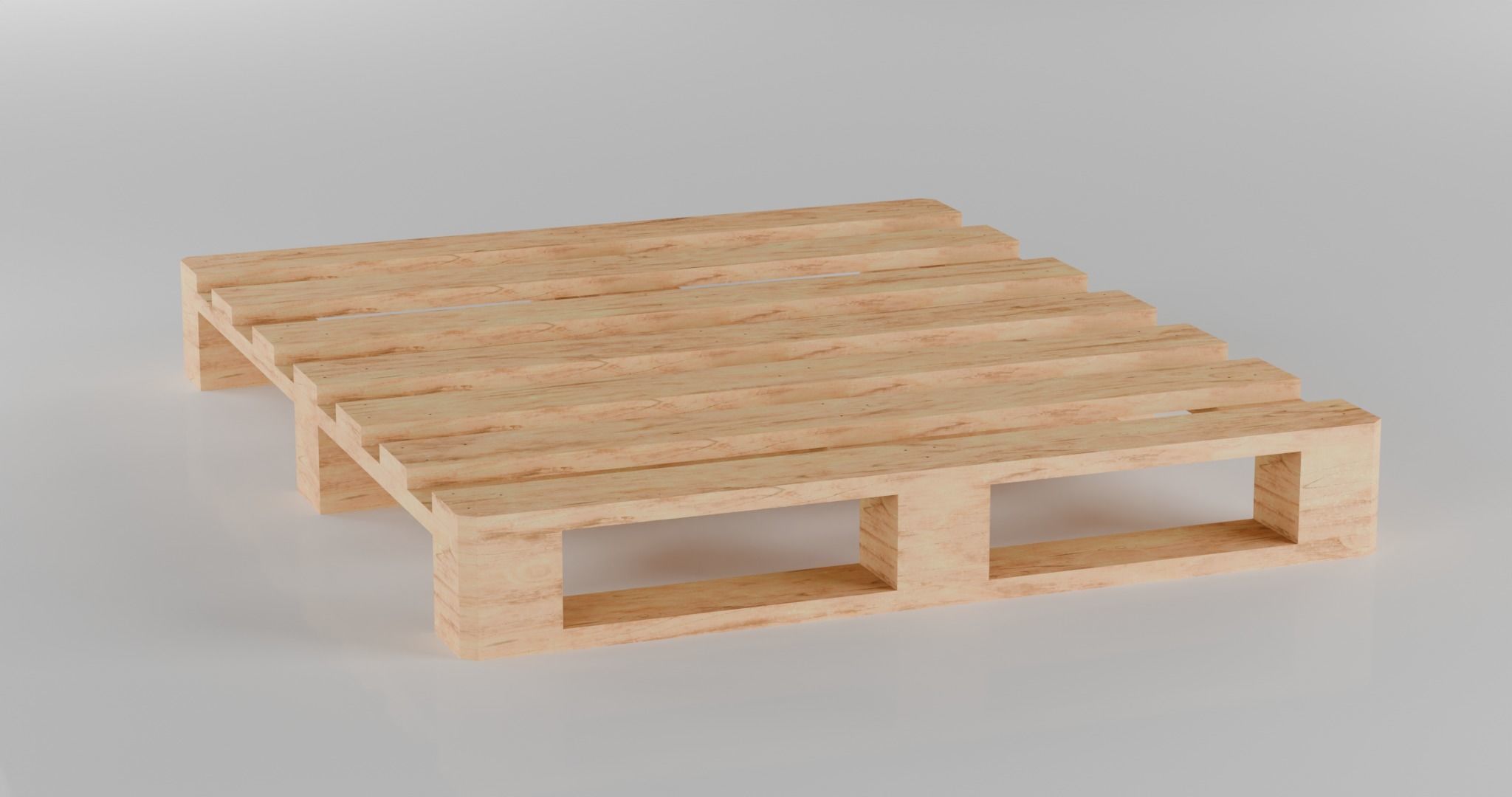 Wooden Euro and Fin Pallet Asset different conditions Low-poly 3D model_9