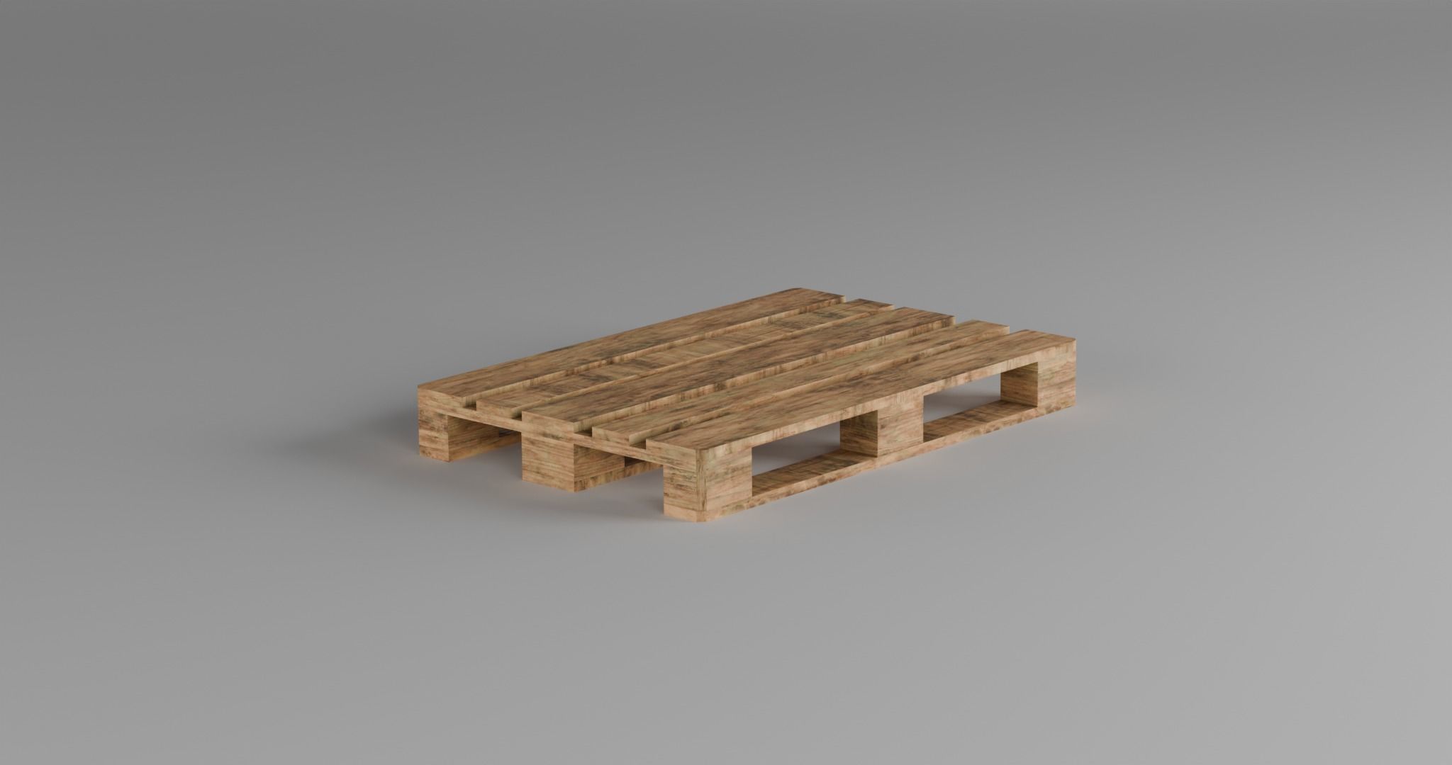 Wooden Euro and Fin Pallet Asset different conditions Low-poly 3D model_7
