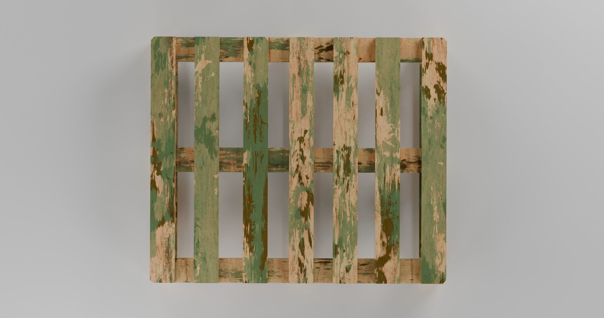 Wooden Euro and Fin Pallet Asset different conditions Low-poly 3D model_12