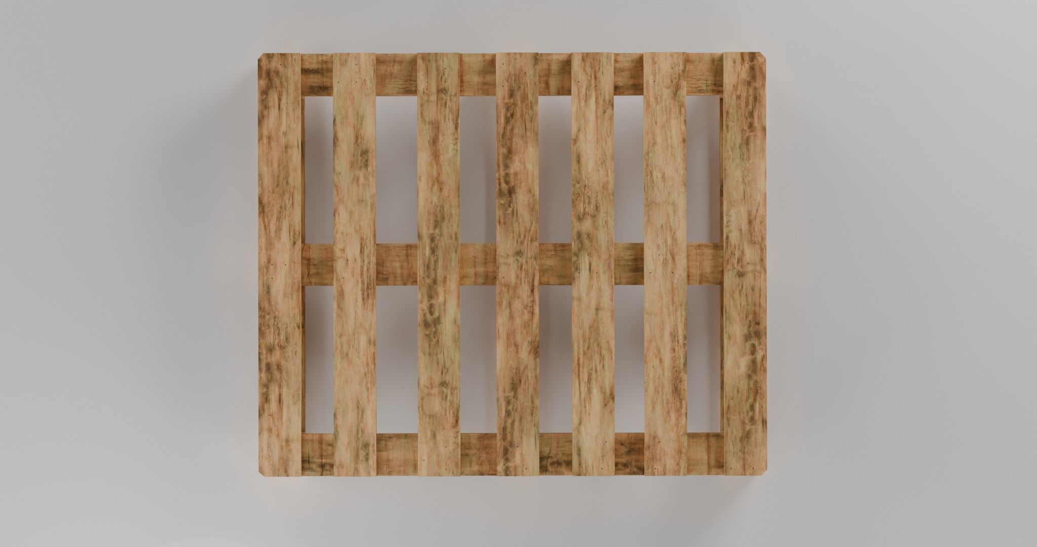 Wooden Euro and Fin Pallet Asset different conditions Low-poly 3D model_11