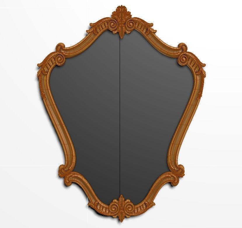 classic frame for cnc Low-poly 3D model_1