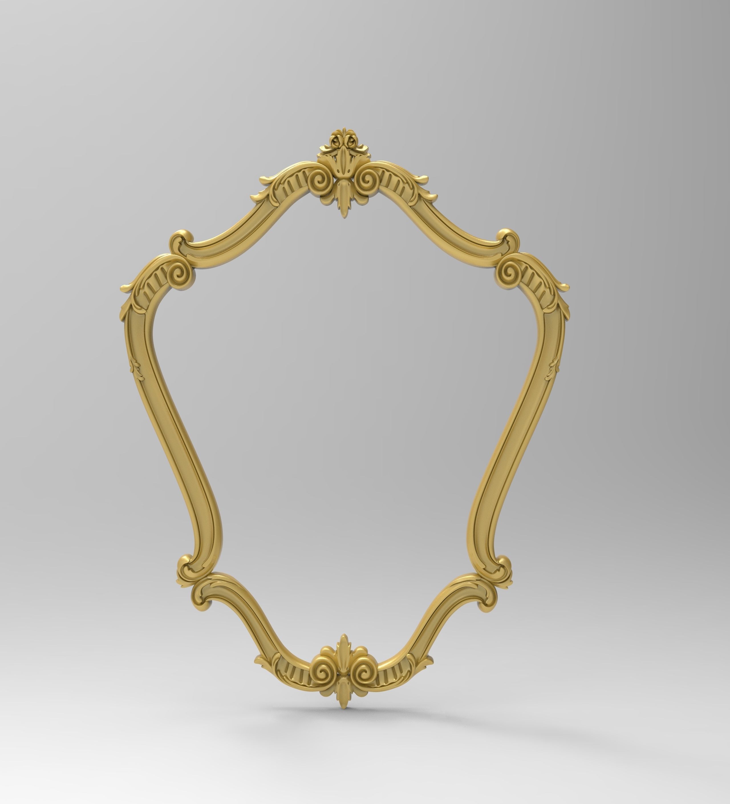 classic frame for cnc Low-poly 3D model_4