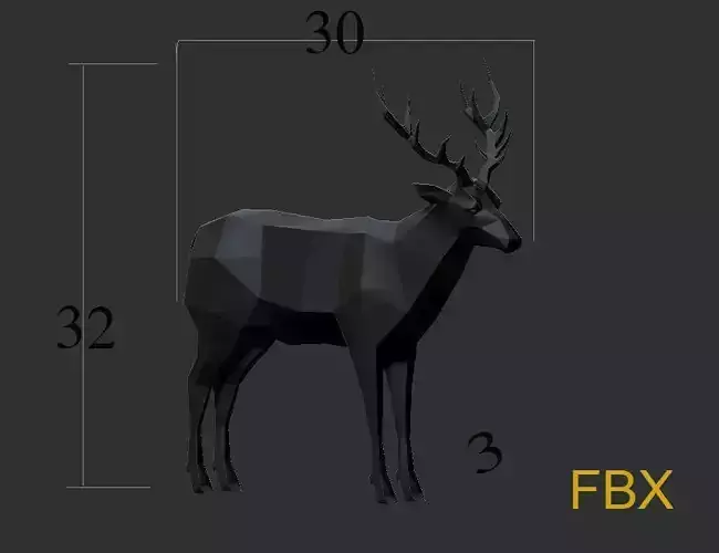 Geometric Deer Statue Nordic Decoration Home Decor Free 3D print model