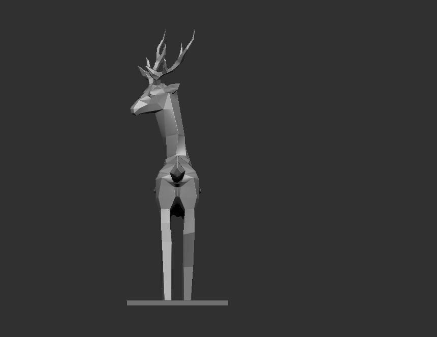 Geometric Deer Statue Nordic Decoration Home Decor  3D print model_12
