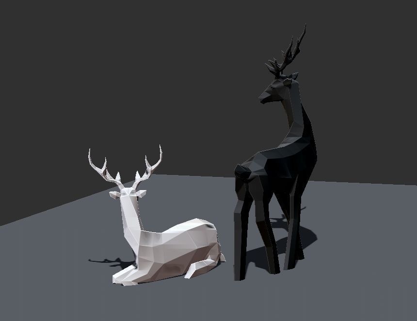 Geometric Deer Statue Nordic Decoration Home Decor  3D print model_16
