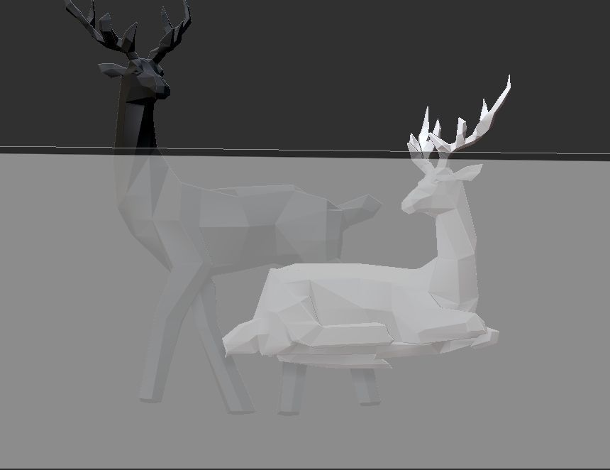 Geometric Deer Statue Nordic Decoration Home Decor  3D print model_5