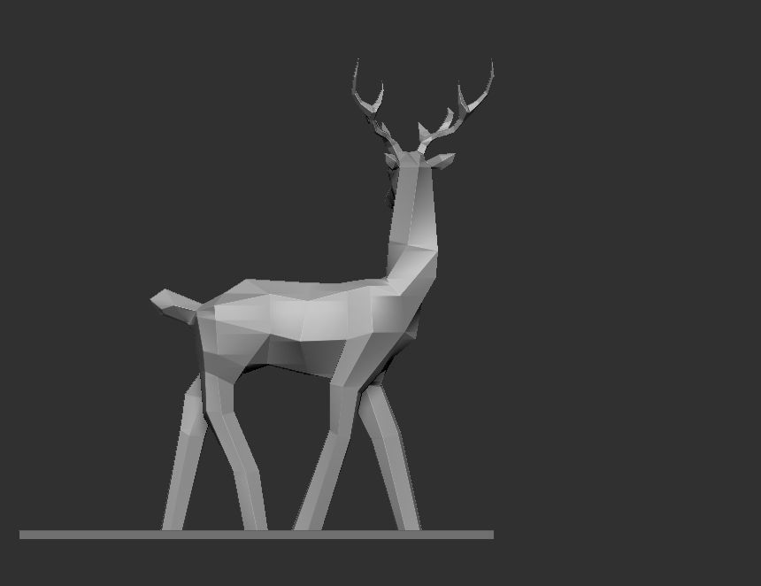 Geometric Deer Statue Nordic Decoration Home Decor  3D print model_11
