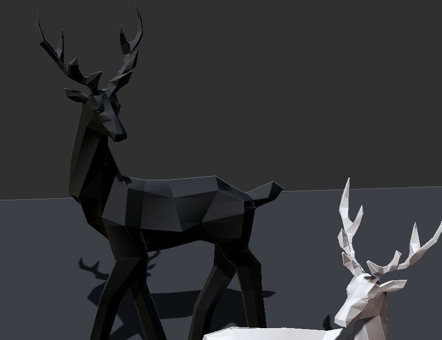 Geometric Deer Statue Nordic Decoration Home Decor  3D print model_3