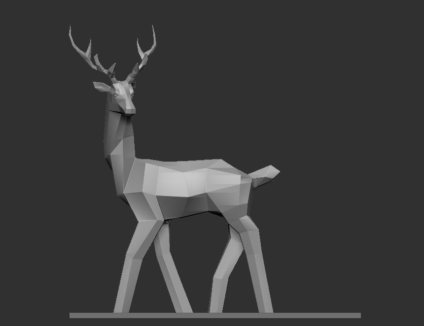 Geometric Deer Statue Nordic Decoration Home Decor  3D print model_8
