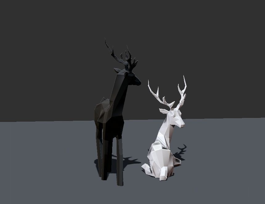 Geometric Deer Statue Nordic Decoration Home Decor  3D print model_1
