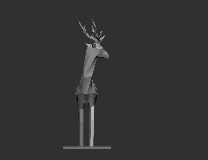 Geometric Deer Statue Nordic Decoration Home Decor  3D print model_10