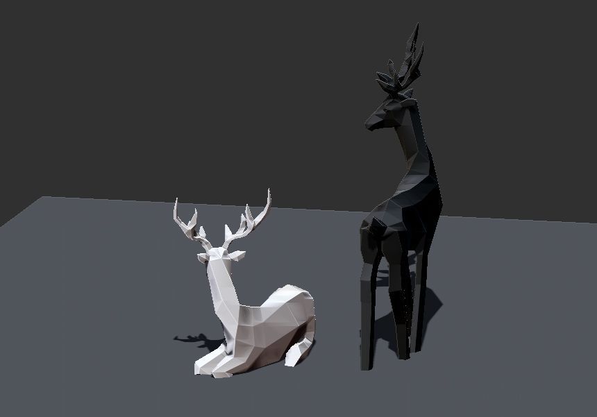 Geometric Deer Statue Nordic Decoration Home Decor  3D print model_15