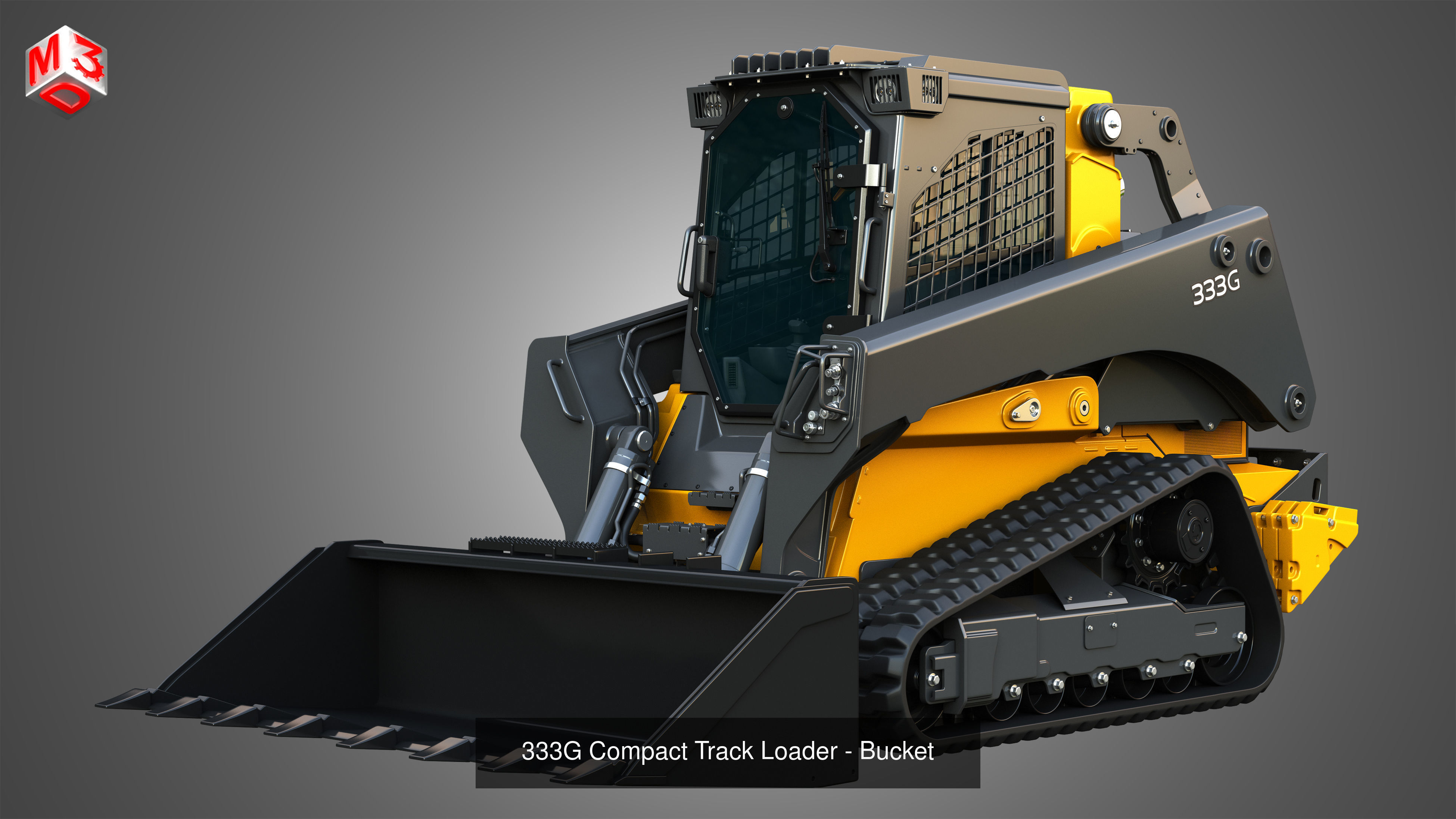 333G Compact Track Loader - 4 in 1 3D Model Collection_1