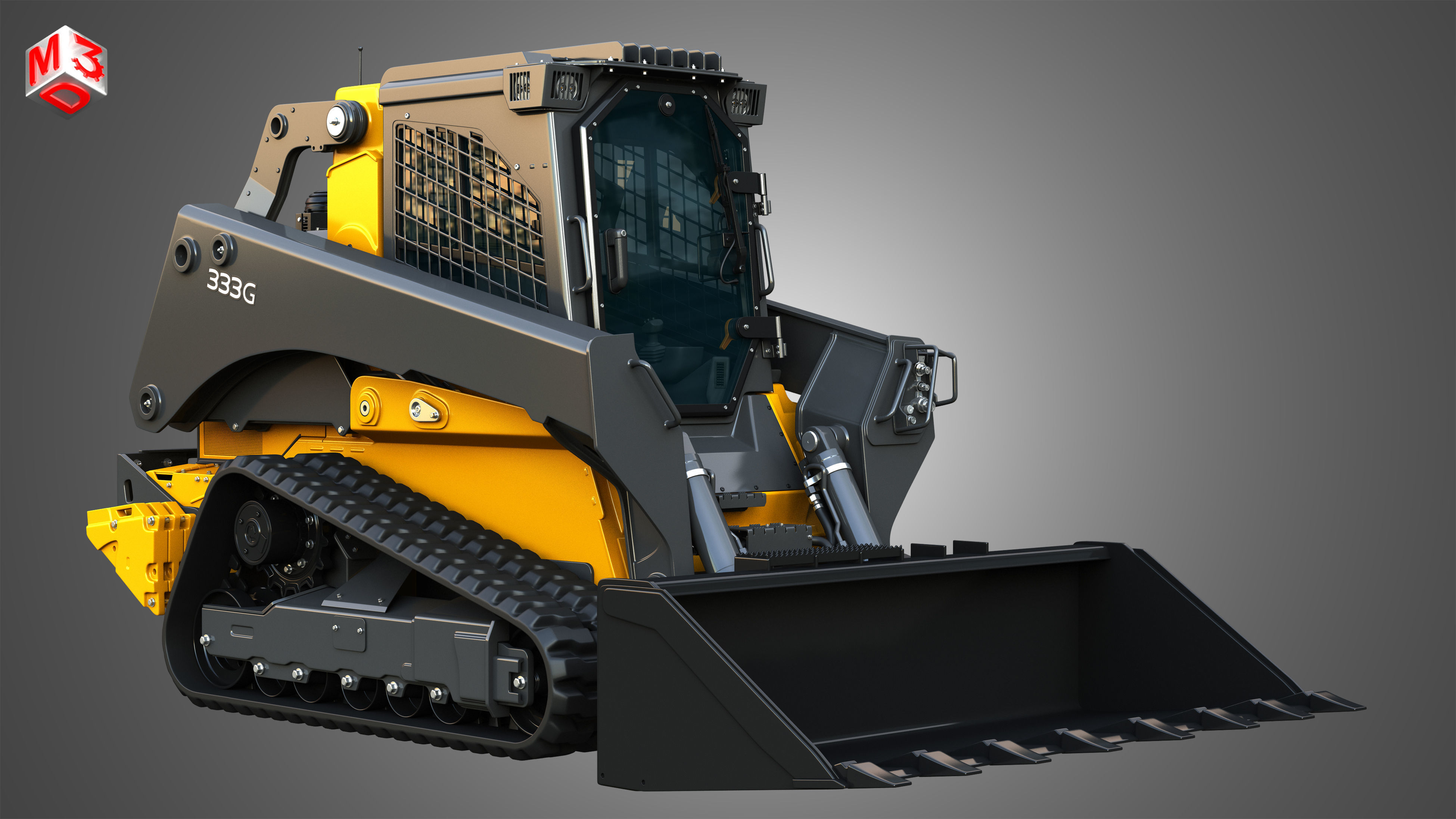 333G Compact Track Loader - 4 in 1 3D Model Collection_9