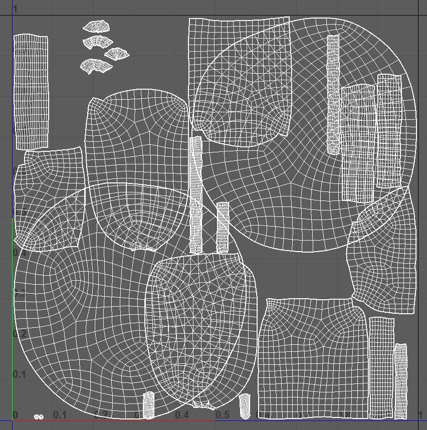 Burlap Sacks of Lentils Low-poly 3D model_21