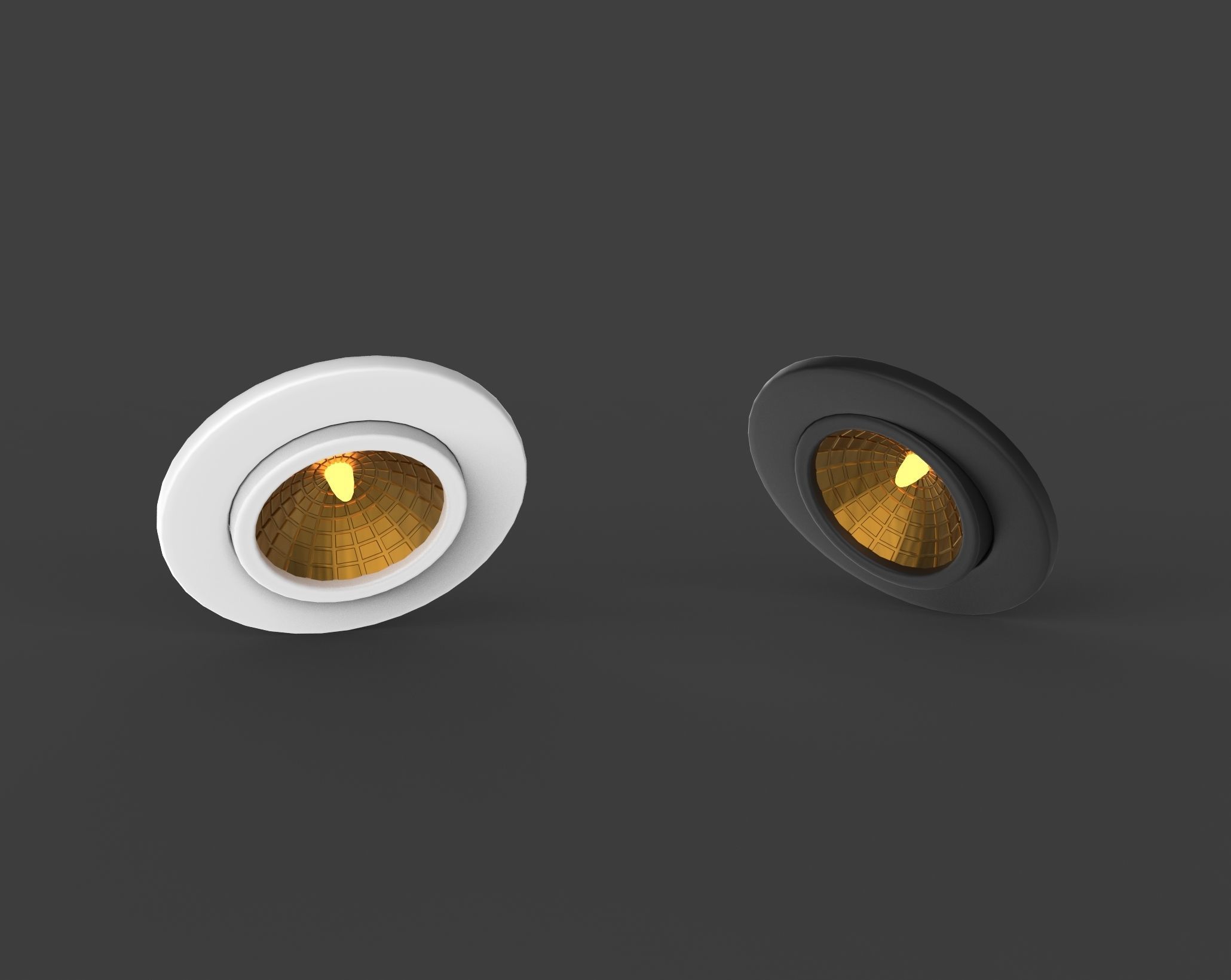 LED downlight 3D model_4