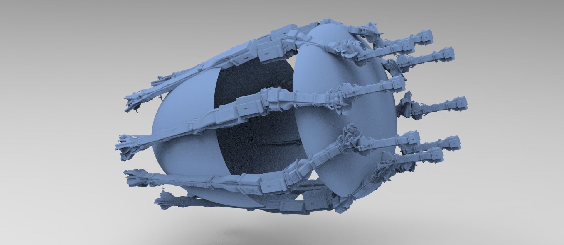 Cliff observation tower chamber bell 3D model_1