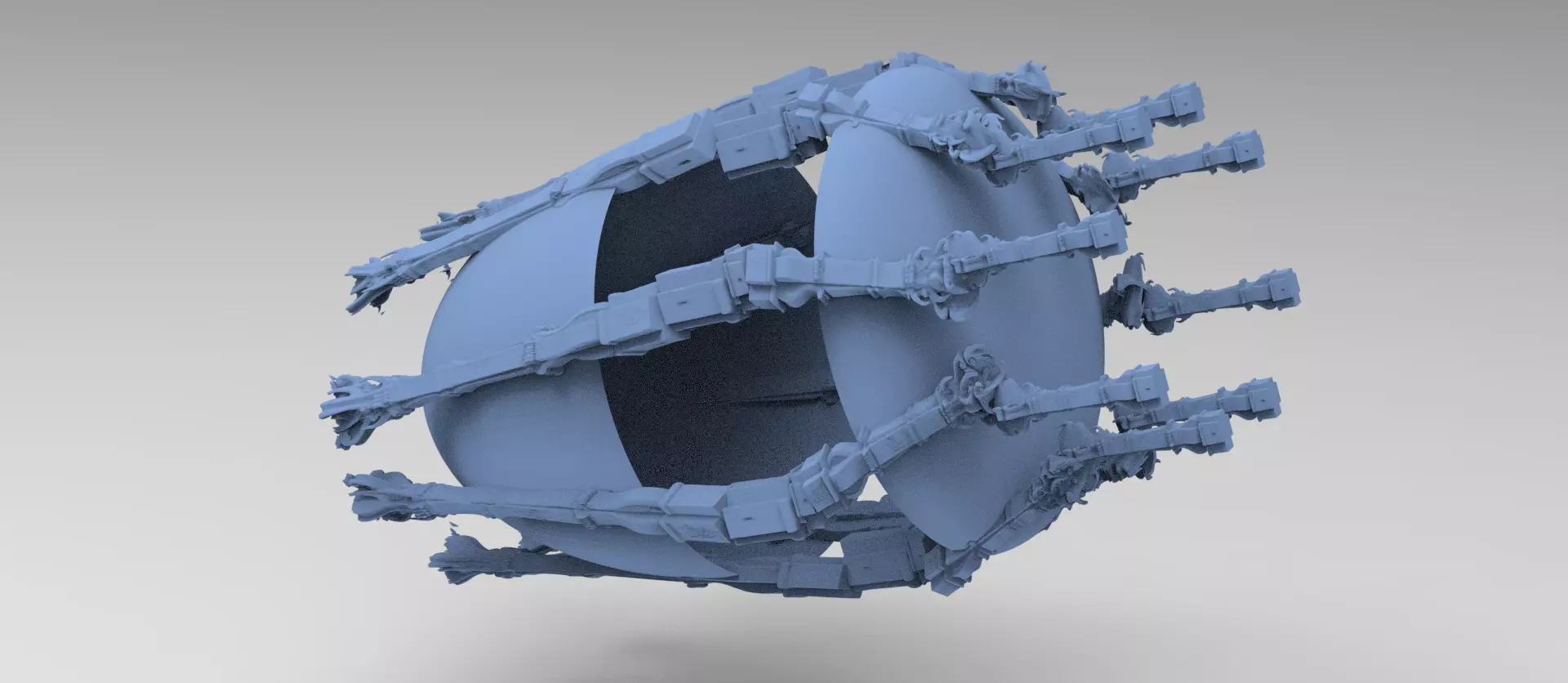 Cliff observation tower chamber bell 3D model_0