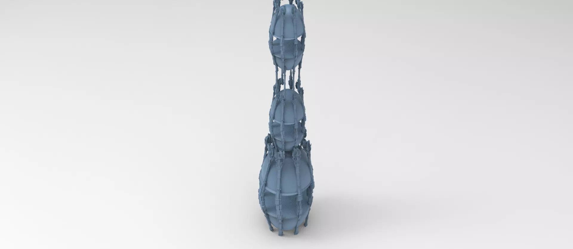 Cliff observation tower chamber stones 3D model_0