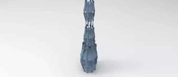Cliff observation tower chamber stones 3D model