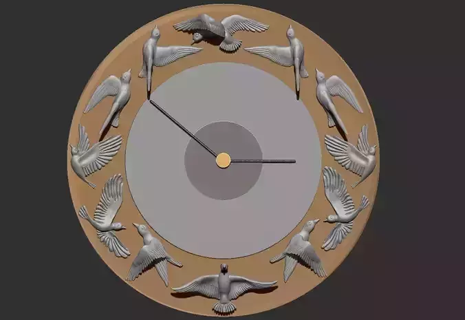  Flying Birds Clock