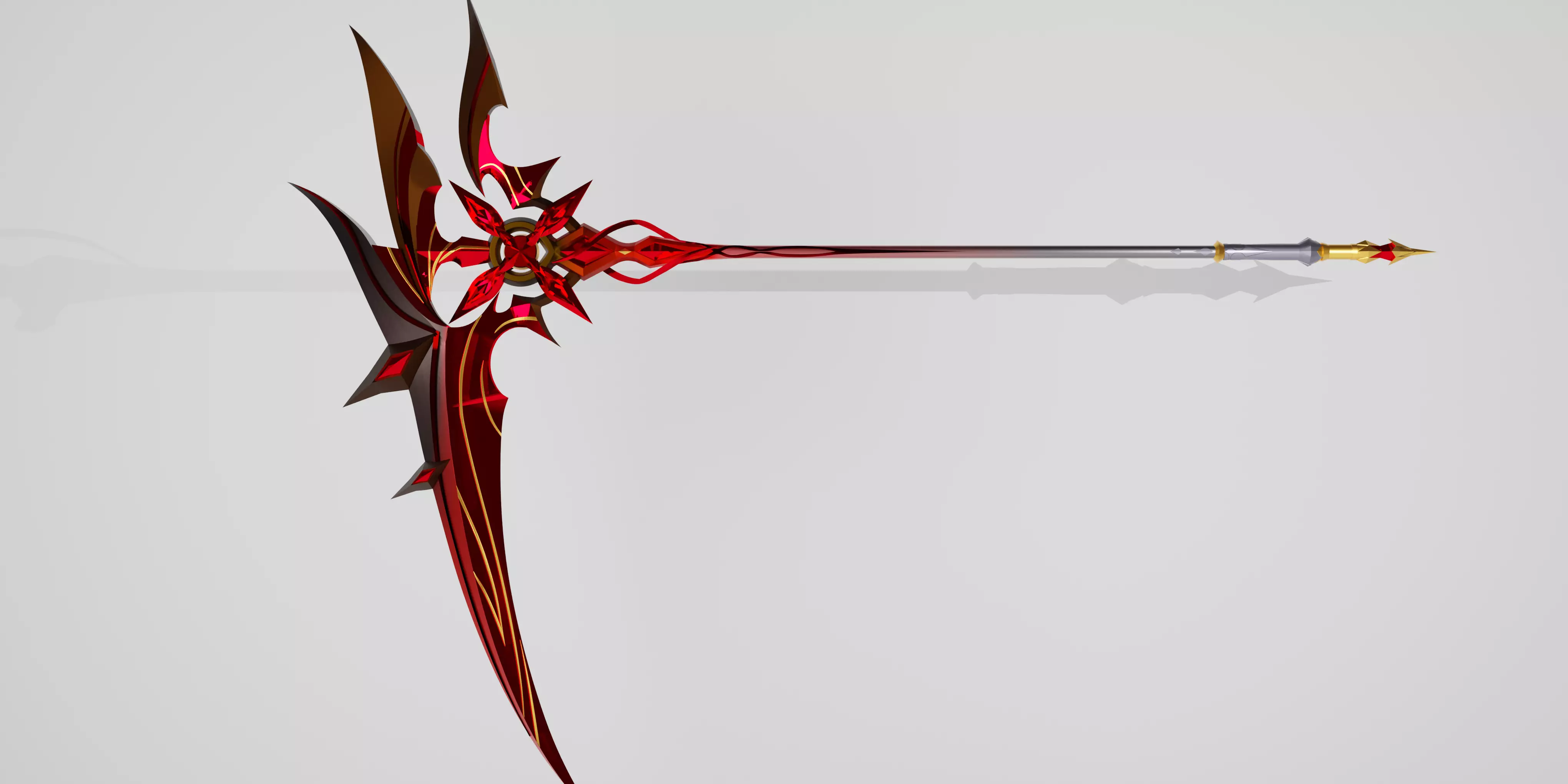 genshin impact arlecchino scythe Crimson Moons  3d model print 3D print model_0