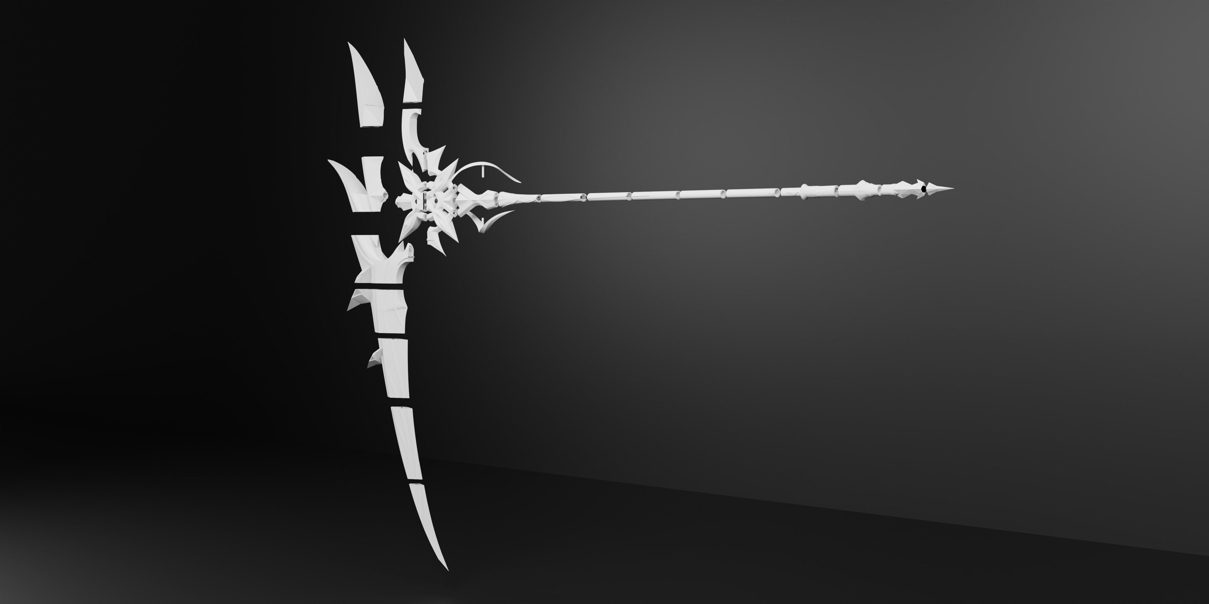 genshin impact arlecchino scythe Crimson Moons  3d model print 3D print model_9