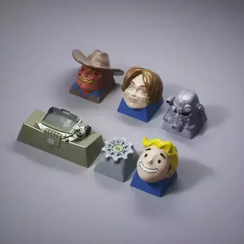 FALLOUT KEYCAPS SET 3D print model
